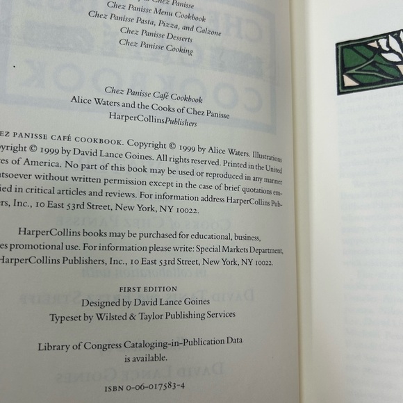 First Edition 1999 Chez Panisse Café Cookbook by Alice Waters. - Picture 5 of 11